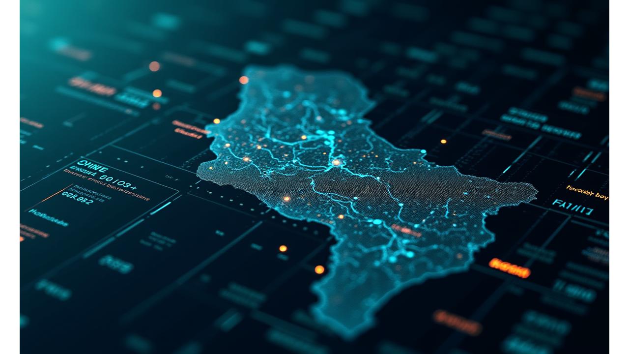 Dashboard de seguridad con mapa de amenazas y métricas en tiempo real, destacando la prevención de fraude en Chile.