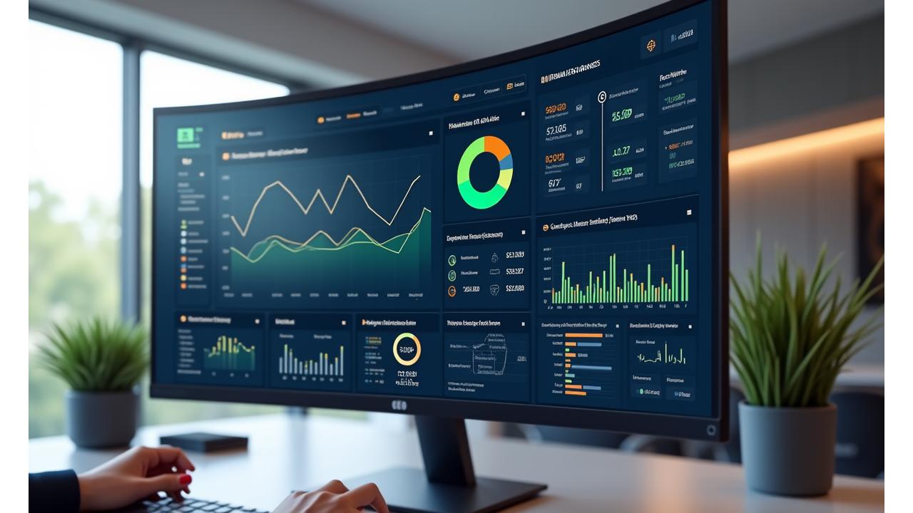 Dashboard de métricas de rendimiento con gráficos y KPIs